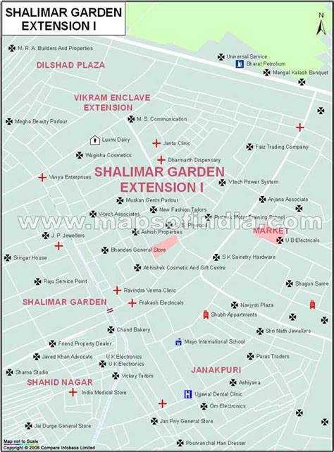 shalimar bagh map.